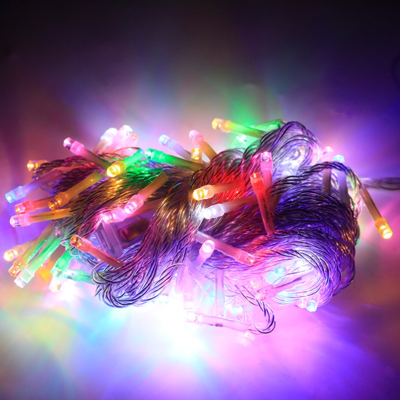 휴가 야외 화환 조명 크리스마스 조명 결혼식 파티 장식 LED RGB 요정 문자열 빛