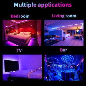 12V 스마트 제어 실내 장식 방수 SMD 5050 LED RGB 스트립 조명