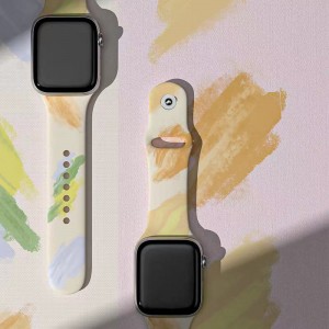 iWatch 용 실리콘 고무 스포츠 시계 밴드 스트랩 인쇄