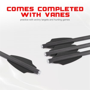 Elongarrow 119612-02 16cm 카본 화살표 2pcs 1.65 인치 블랙 베인