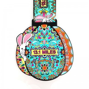 레이스를위한 맞춤 메달 금속 메달리온 커스텀 산타 달리기 메달