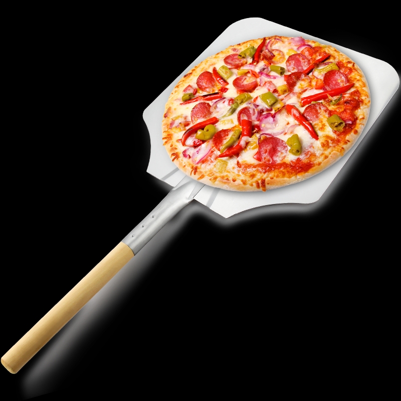 나무 손잡이 12nch/14inch/16inch 알루미늄 피자 피자 피자 삽 피자 주걱 피자 패들