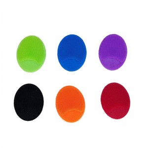 실리콘 페이셜 클렌징 브러시, 실리콘 타원형 얼굴 클렌징 브러시 소프트 실리콘 얼굴 클렌징 브러시 얼굴 각질 제거 블랙 헤드 여드름 구멍 패드 크래들 캡 세탁 브러시 깊은 클렌징 스킨 케어