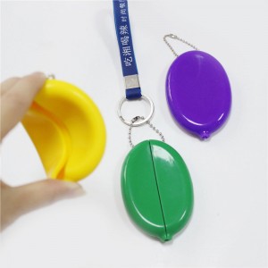 실리콘 타원형 동전 지갑 동전 가방, 남자 \\\\ \'s/women의 가방, 체인, 음식 등급 실리콘 백, 환경 친화적이고 방수