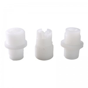 부식 저항성 워터 제트 청소 플라스틱 PP PVDF 플랫 팬 전체 콘 스프레이 노즐