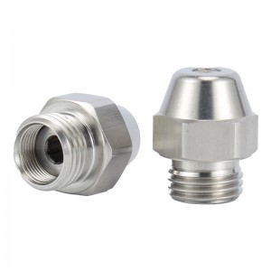 디젤 중연료 연소기 분무 황동 오일 노즐, 중공 실심 반전추형 분무 모드