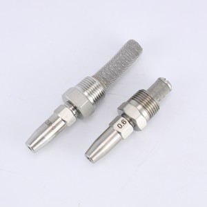 강력한 액체 기둥 스프레이 노즐 종이 기계 절단 가장자리 워터 제트 바늘 노즐