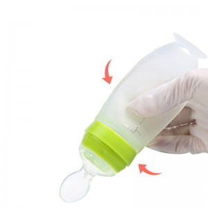 보완적인 숟가락 실리콘 스퀴즈 숟가락 어린이 \\\\의 보완 음식 병