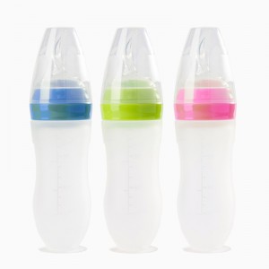 보완적인 숟가락 실리콘 스퀴즈 숟가락 어린이 \\\\의 보완 음식 병