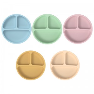 실리콘 어린이 \\\\ \'의 디너 플레이트 흡입 컵 통합 구획 실리콘 디너 플레이트