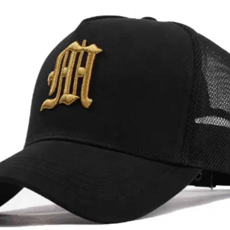 핫 모자 디자인 5 패널 스웨이드 블루와 검은 색 야구 모자 커스텀 로고 플랫 자수 및 3D 퍼프 자수 모자