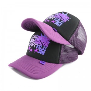 커스텀 자수 트럭 운전사 모자 스크린 인쇄 퍼프 프린팅 로고 평범한 거품 트럭커 모자 통기성 모자