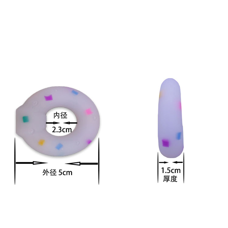 뜨거운 판매 남자 섹스 장난감 음경 반지 수탉 반지 남성 자위 (젤리)