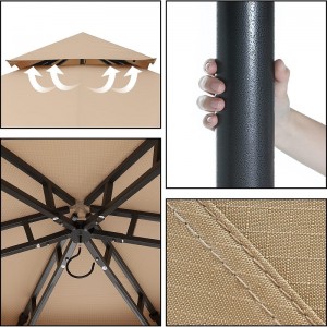 10 \\\\ \'x10 \\\\\'안뜰을위한 전망대 옥외 육각형 전망대, 그물 및 프라이버시 커튼