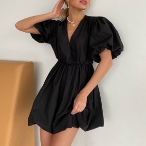 짧은 슬리브 드레스 2023 랜턴 슬리브 공주 드레스