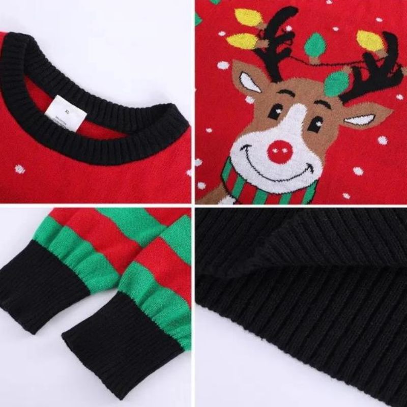 스토크 도매상-메리 풀 오버 니트 가족 커플 크리스마스 스웨터