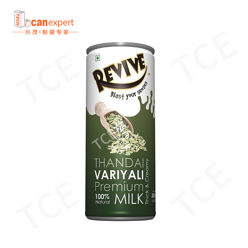 TCE-NEW 디자인 우유 음료 주석 캔 0.25 mm 밀봉 금속 캔