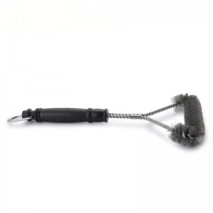 피자 오븐 바베큐 그릴 스테인리스 스틸 브러시 스테인레스 스틸 강모가 플라스틱 손잡이가있는 강모