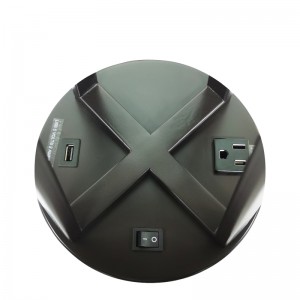 /off 로커 스위치, 편리한 콘센트 및 호텔 객실의 USB 충전 포트가있는 다크 브론즈 나이트 즈 라이트