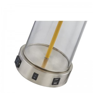 Home2 호텔 유리 테이블 램프 on/off 로커 스위치, 편리한 콘센트 및 호텔 객실의 USB 충전 포트