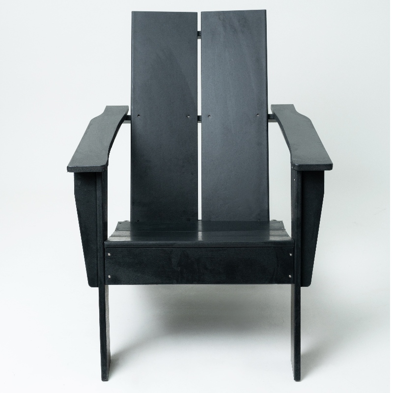 현대 Adirondack 의자 목재 질감