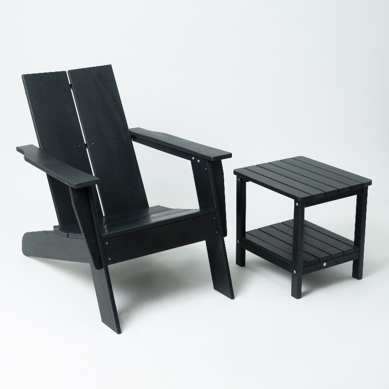 현대 Adirondack 의자 목재 질감