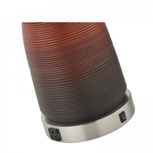 호텔로 그라디언트 수지 바디가있는 호텔 수지 테이블 램프 및 on/off 로커 스위치, 호텔 객실의 편리한 매장 2 개