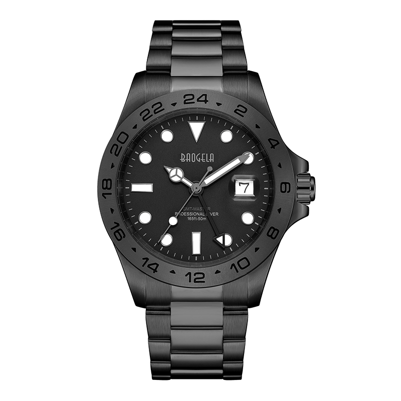 Baogela Men Luxury Watch 304 스테인레스 스틸 스위스 운동 빛나는 다이얼 50bar ashion 비즈니스 relogio masculino wristwatch 22806