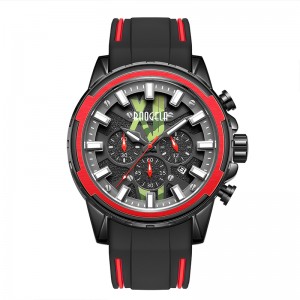 Baogela New Watches 남자 스테인리스 고무 스트랩 블루 워치 사람을위한 럭셔리 방수 크로노 그래프 손목 시체 음향 릴로 리오 22601