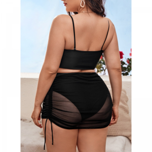 세 조각의 패션 백리스 수영복