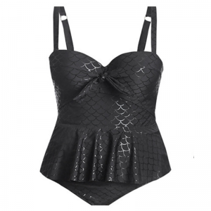 튜브 상단 슬링 프린트 한 조각 수영복