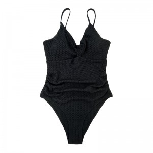 슬링 원피스 주름 수영복