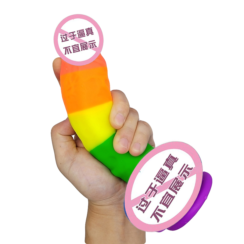 806- 레인 보우 페니스 확대 텔레스코픽 스러스트 페니스 개 거대한 항문 딜도 섹스 장난감 여성을위한 큰 긴 현실적인 딜도
