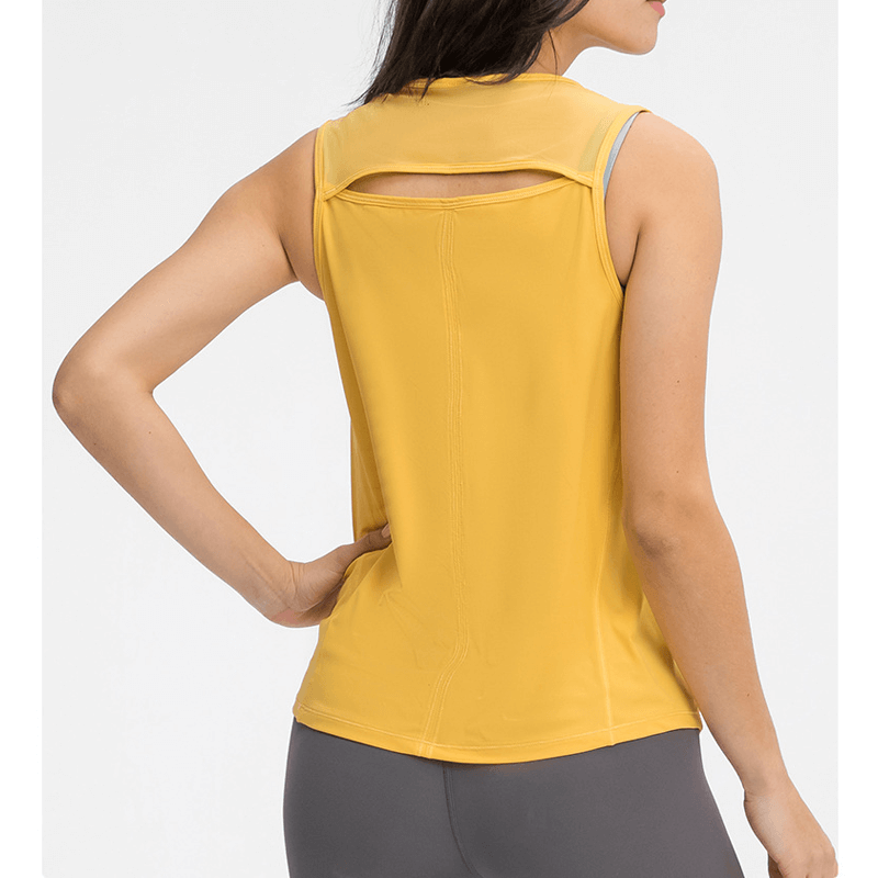 패치 중공 O Neck Yoga Vest