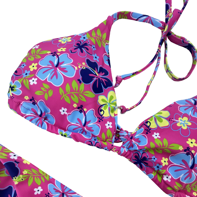 Halterneck Flower 삼각형 컵 수영복