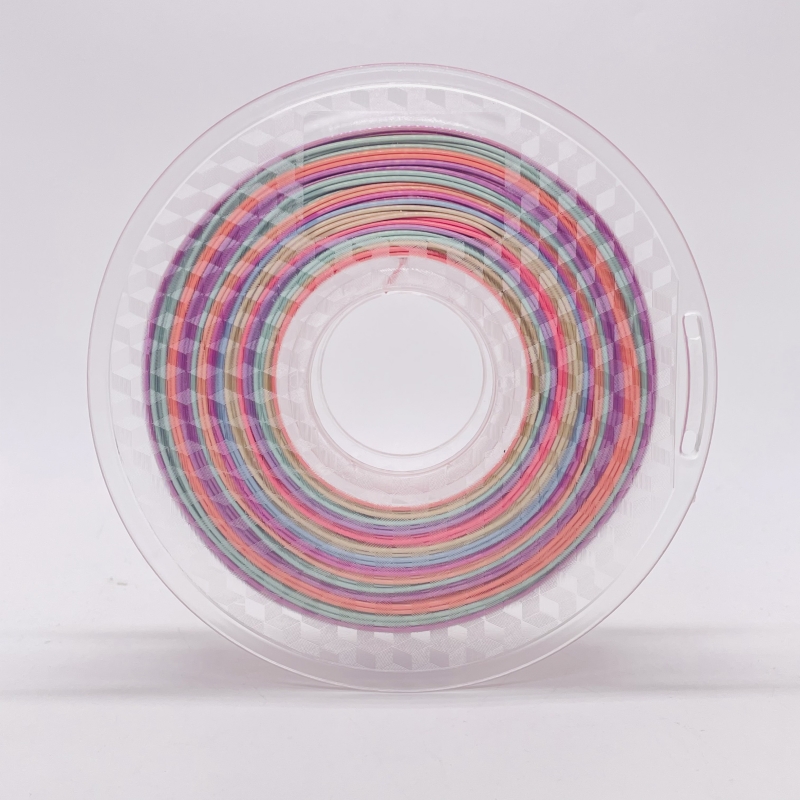 실크 레인보우 다색 PLA 필라멘트 파스텔 컬러 1.75mm 3D 프린터 PLA 필라멘트