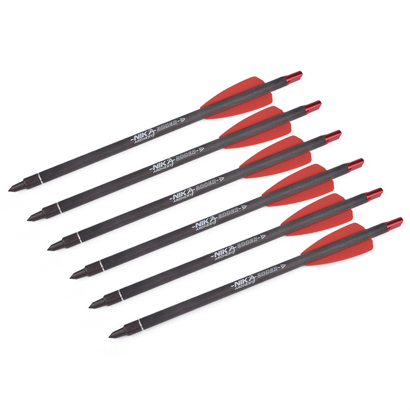 Nika Archery 113167-02A 7.5inch ID6.2mm 석궁 볼트 탄소 섬유 알루미늄 Nock Cobra 시스템 어댑터/R9/RX 양궁 촬영 장비