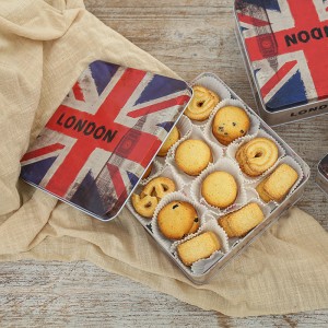 쿠키 박스 사탕 박스 사탕 박스 정사각형 주석 상자