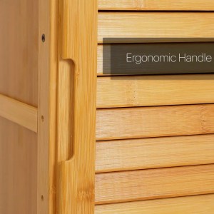 독립적 인 사물함 셔터 도어 직립 대나무 저장 캐비닛 마감