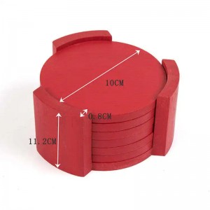 화려한 대나무 컵 현대 히트 팬 맥주 대나무 음료 코스터 세트 라운드