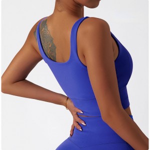 SC10186 고 충격 와이어 프리 프리 나일론 스포츠 훈련 브라 크롭 탑 새로운 세련된 섹시한 높은 충격 스포츠 브라