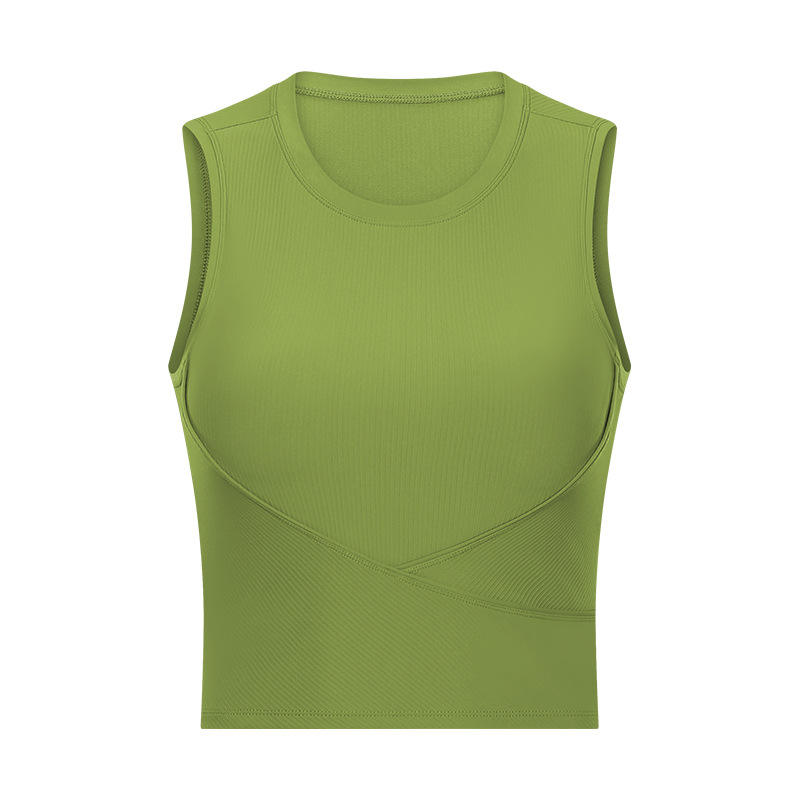 SC10254 VEST 스포츠웨어 운동 요가 탱크 탱크 여성 리브 베드 패딩 요가 탱크 탑 브라