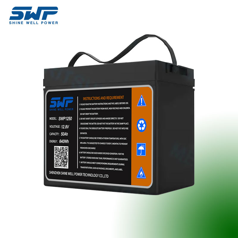 12.8V50Ah Efficient 50Ah RV Battery with Low Self-discharge Long-lasting Power