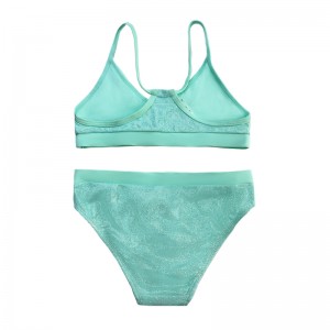 아이들을위한 일체형 단색 수영복