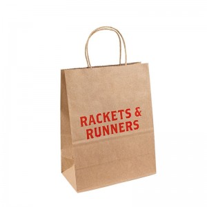 도매 커스텀 로고 인쇄 음식 테이크 아웃 손으로 크래프트 종이 가방 밀크 티 포장 종이 가방