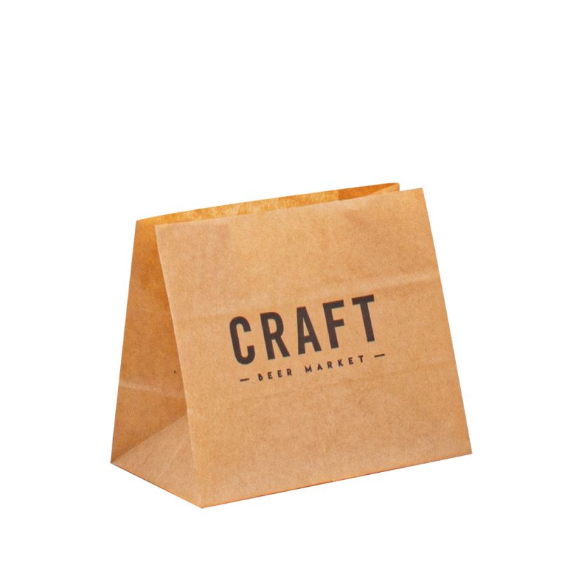 흰색 갈색 크래프트 종이 선물 가방 손잡이 도매 쇼핑 음식 과일 종이 가방