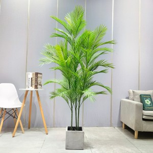 도매 공장 가격 Areca Palm Dypsis Lutescens 사용자 정의 가능한 인공 야자 나무가있는 인공 손바닥 나무