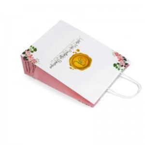 크리스마스 쇼핑백 종이 가방 홍보 포장을위한 맞춤형 인쇄 포장 가방