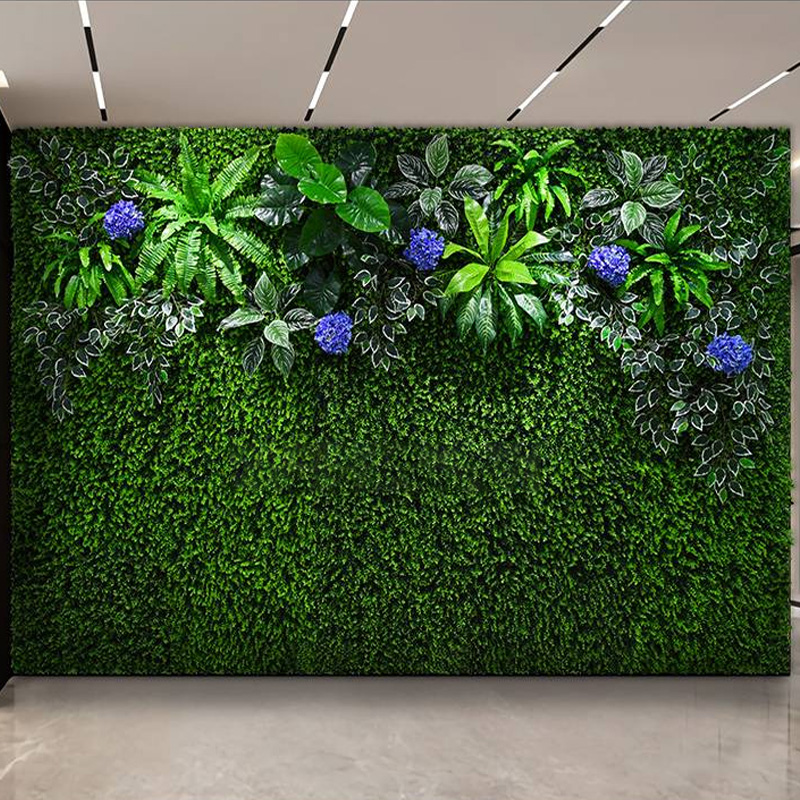 정원 공급 업체 웨딩 장식 원예 장식을위한 장식 인공 박스 우드 수직 녹색 정원 내구성 생생한 잔디 벽