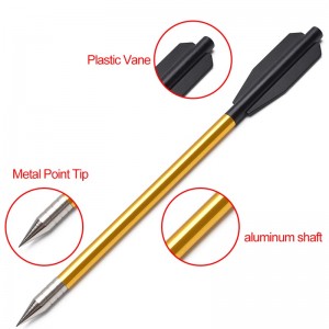 Elong 야외 110301 6.5inch 석궁 볼트 양궁 사냥을위한 중공 알루미늄 탄소 강철 포인트